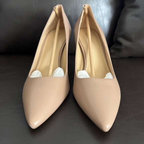 Michael Kors Dorothy flex pump Womens khaki Pointed Toe Leather Heels Size 9M - Picture 7 of 11